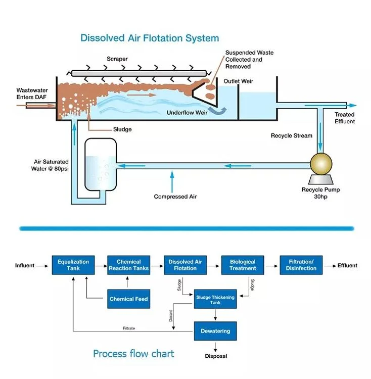 Dissolved Air Flotation Equipment for Slaughtering Wastewater Treatment