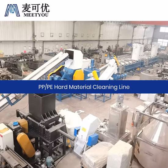 Meetyou Machinery Haustierflocken-Heißwaschmaschine OEM-maßgeschneiderte Haustierflaschen-Recyclingausrüstung China Hersteller von PE/PP-Kunststoffwaschanlagen mit hoher Ausbeute